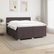 Letto box spring con materasso Marrone Scuro 200 x 200 cm 3452750