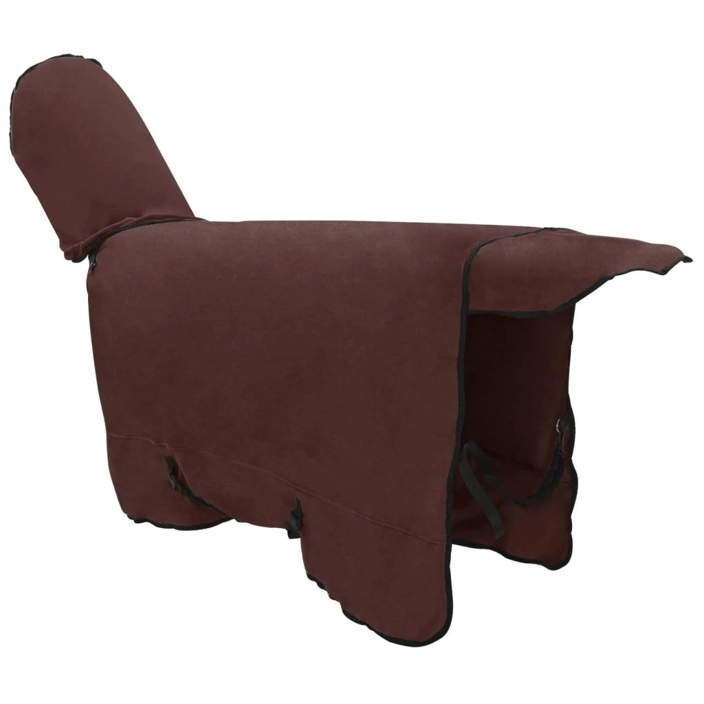 Coperta per Cavalli Marrone Scuro Completo 165 cm Poliestere CFW9333114