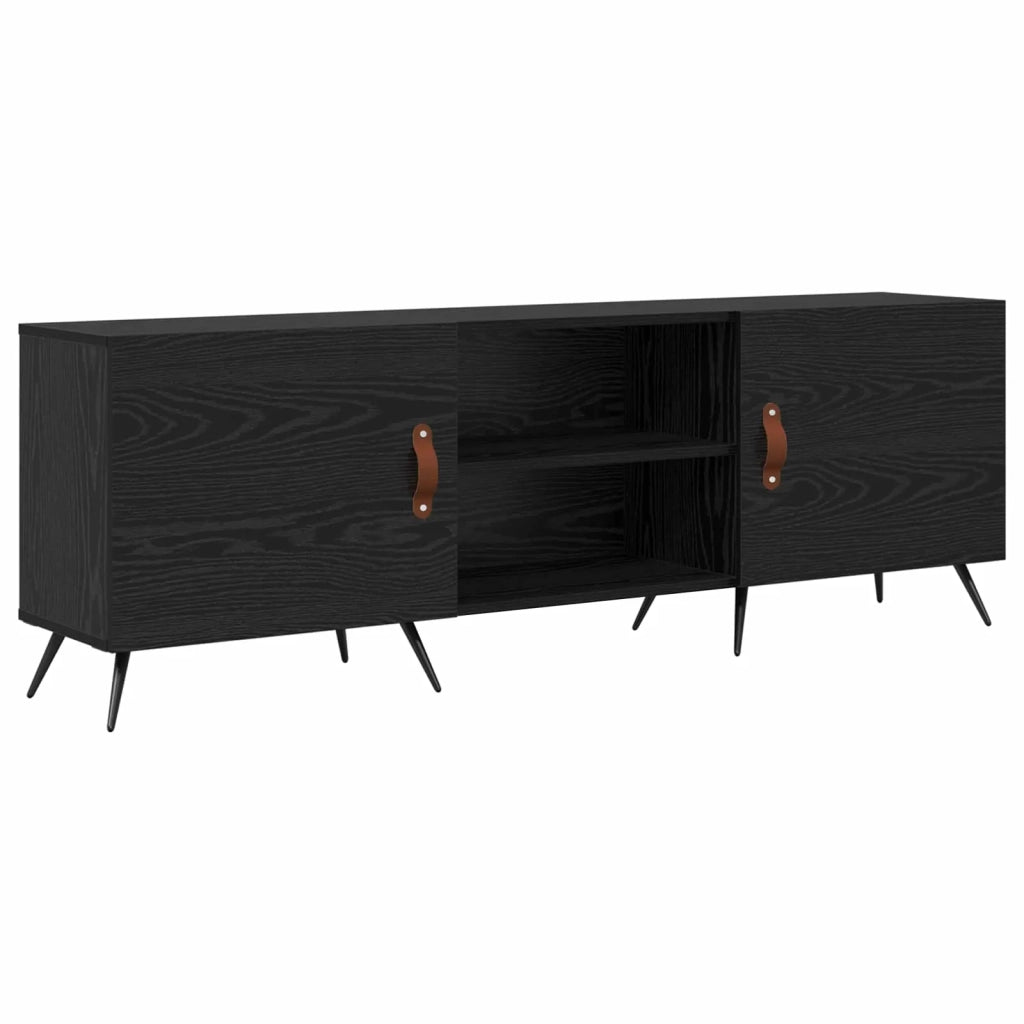 Mobile TV Rovere nero 150 x 30 x 50 cm Legno multistrato 879591