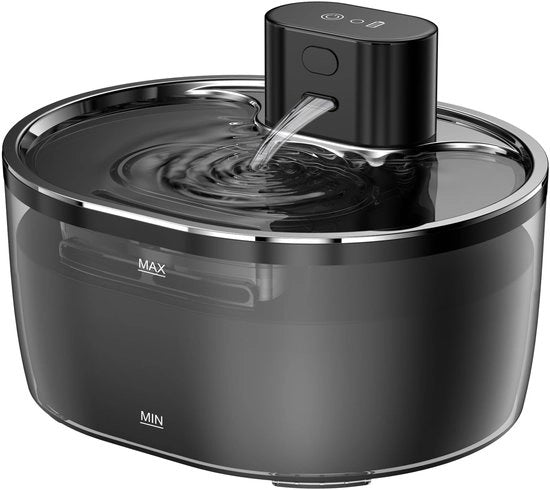 Draadloso 3,2L Bebendoletto per Gatti, Bebendoletto per Gatti con Sensore di Movimento, Funzionante con Batterie, 5000mAh, Pomp d'Acqua Silenziosa, Bacetto in Acciaio Inossidabile per Gatti
