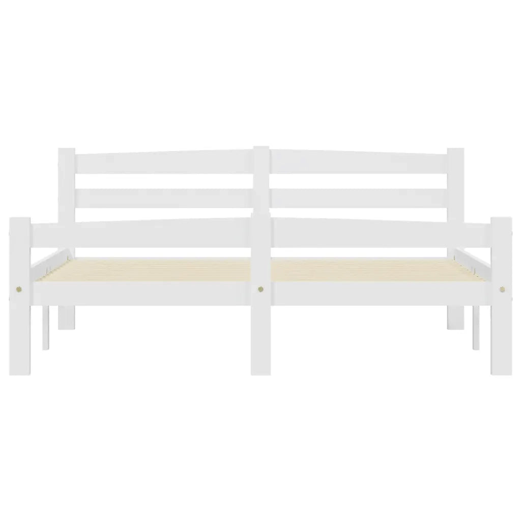 Giroletto senza Materasso Bianco 140x200 cm in Legno di Pino 322071