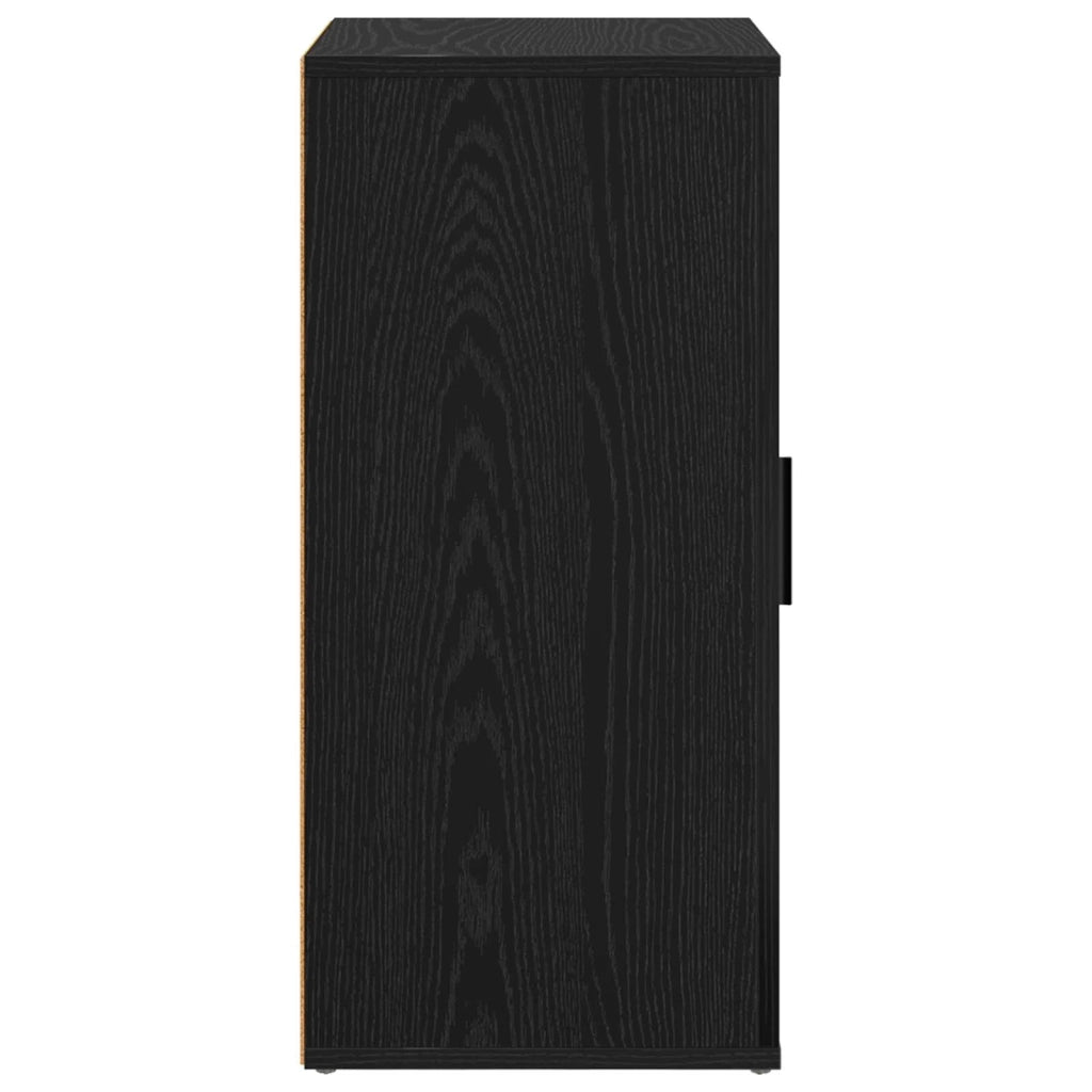 Credenza | Madia | Buffet da pranzo | Armadio da pranzo Rovere Nero 40 x 33 x 70 cm Legno multistrato