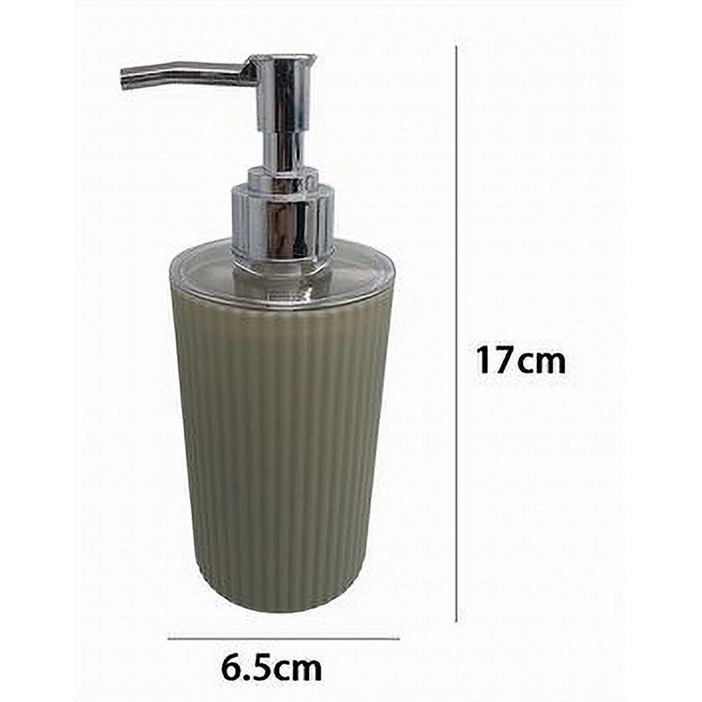 Trade Shop - Dispenser Sapone Liquido Lavandino Beige Rigato Accessori Per Arredo Bagno 79165 -