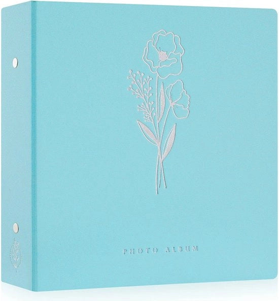Album fotografico extra grande - 1000 foto - contenitore per foto - copertina in lino lussuoso - impermeabile - inerte - stampa elegante in argento - libro fotografico
