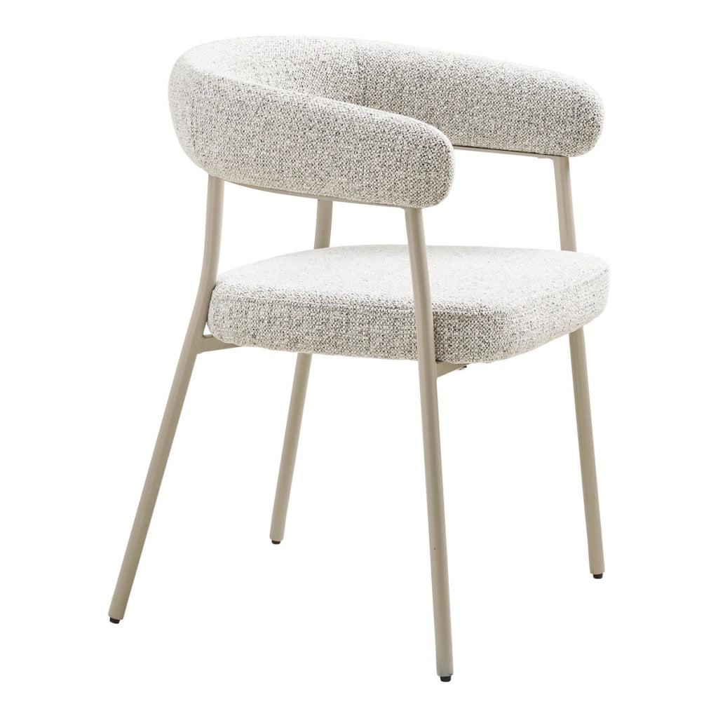 Set di 2 Sedie Trivio, Beige, Tessuto, 56x57,5x77 cm