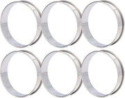 Forme per Cupcake 10 cm - Acciaio Inox - 6 Pezzi - Multifunzionale - Cernita dei Bagni - Facile da Sformare - Scelta di Regalo Accorta