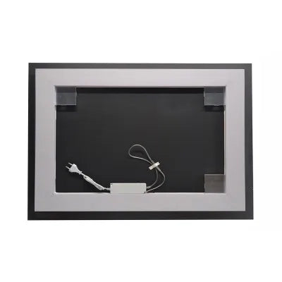Specchiera LED 100x70 reversibile con retroilluminazione interna e telaio bianco