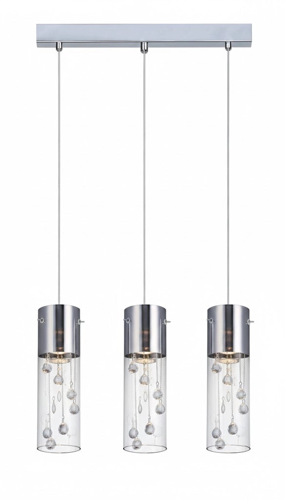 Lampada a sospensione Cordell Italux cromo 3xGU10 110cm