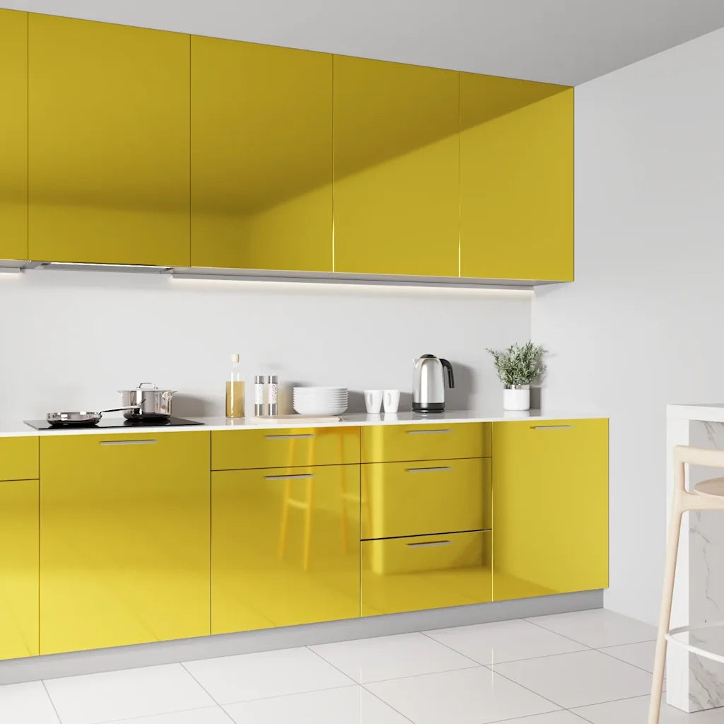 Pellicola Autoadesiva per Mobili Oro Lucido 500x90 cm in PVC CFW8471146
