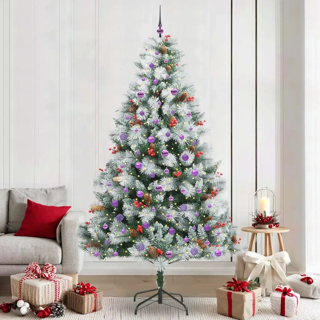 Albero di Natale artificiale Verde e bianco 240 cm 3395203