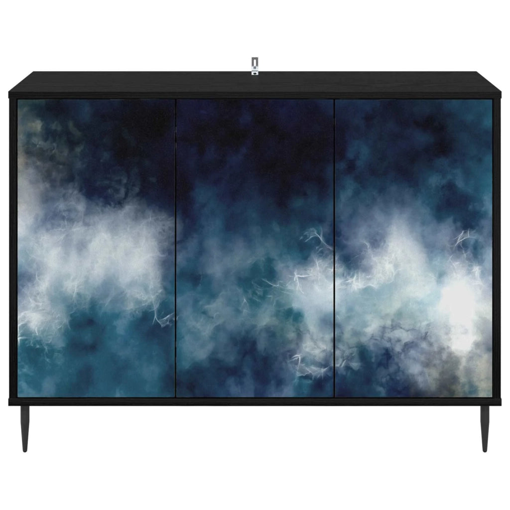 Credenza RAALTE Rovere Nero 102 x 33 x 76 cm 8006972
