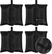 Set di zoccolini per sabbia - 4 sacchi di carico doppio peso - 300GSM stoffa Oxford - Impermeabile - Facile da fissare - Utilizzo multifunzionale - 37 cm x 41,5 cm - Nero