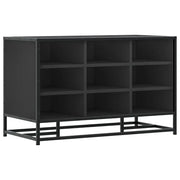 Scarpiera | Mobile per scarpe Nera 84x40x53,5 cm in Truciolato e Metallo