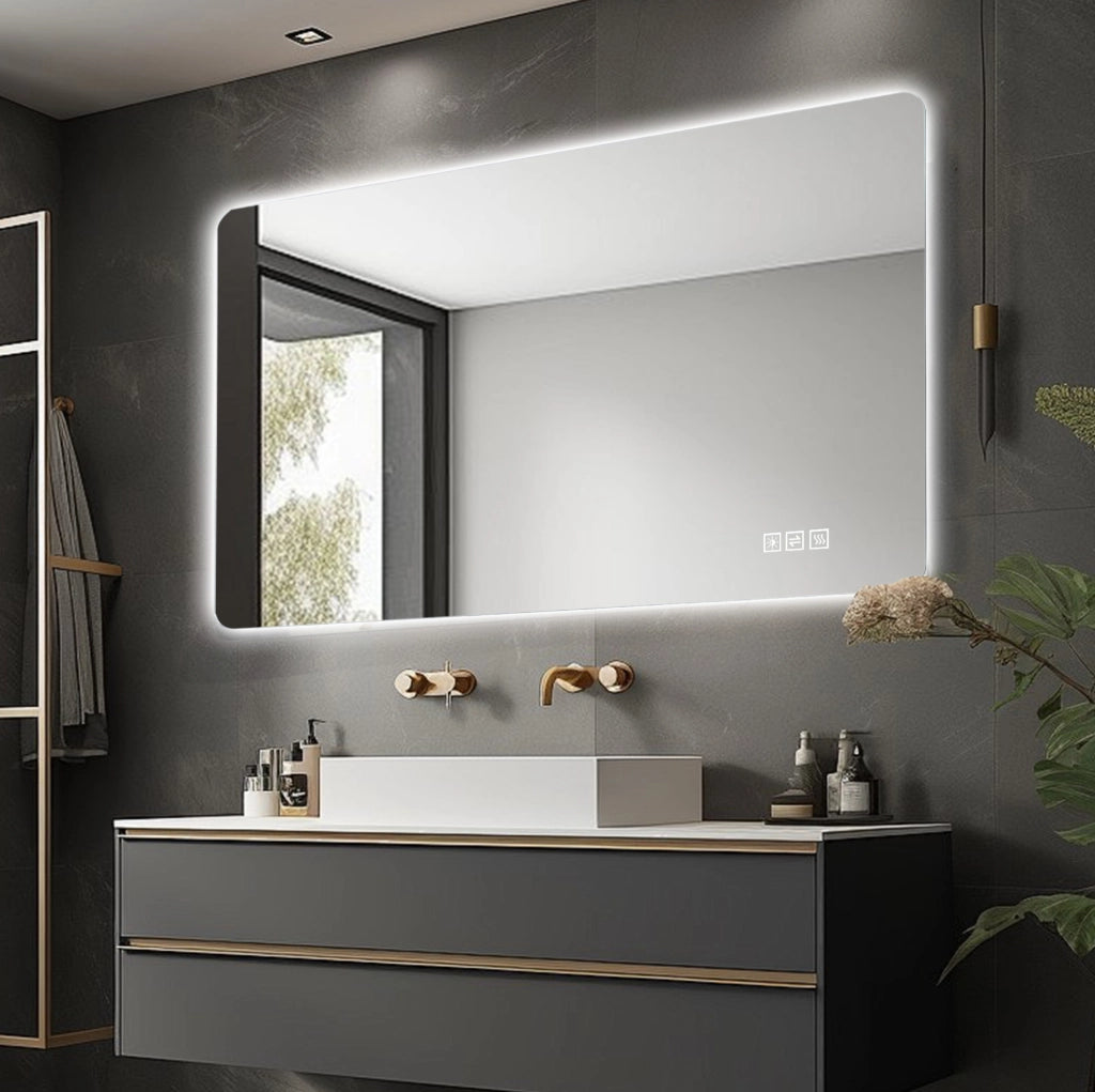 Specchio LED da bagno con retroilluminazione e antiappannamento