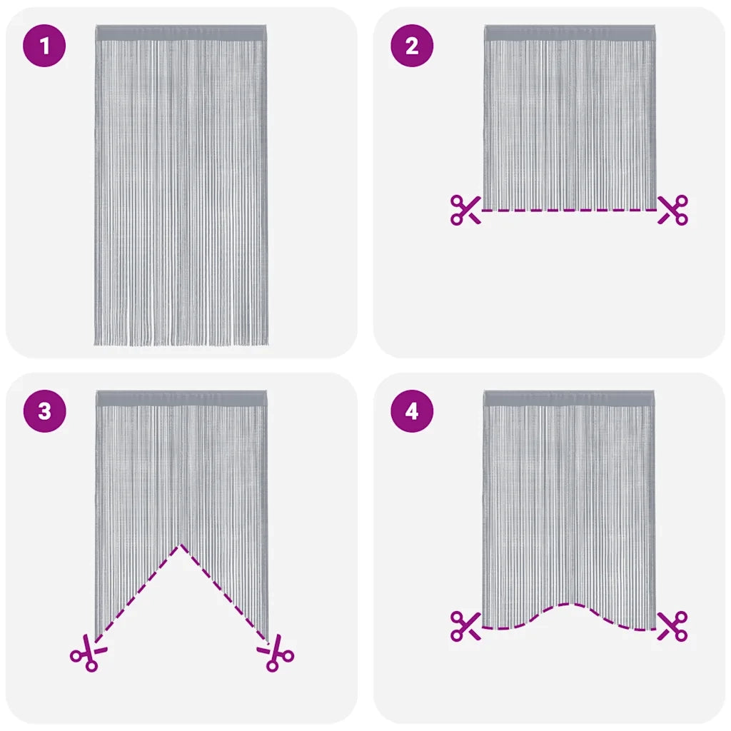 vidaXL Tende a Filo 2 pz Grigio Chiaro 100x250 cm