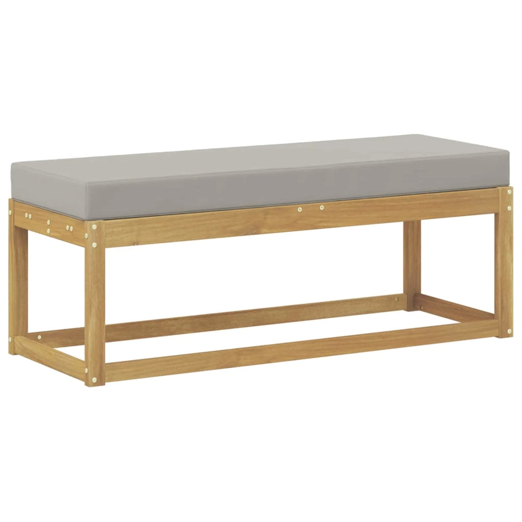 Panca da esterno con cuscino Bianco 115 x 43 x 45 cm 901675