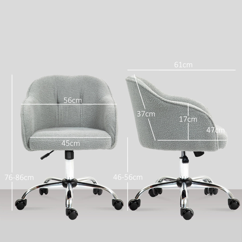Sedia da ufficio ergonomica con schienale regolabile ¨C Minimal ¨C grigio 56x61x86 cm