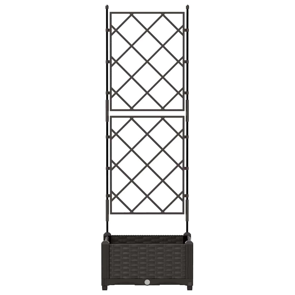 Fioriera moderna da giardino per esterni 40 x 40 x 125 cm resistente design elegante acciaio marrone 02_0058510