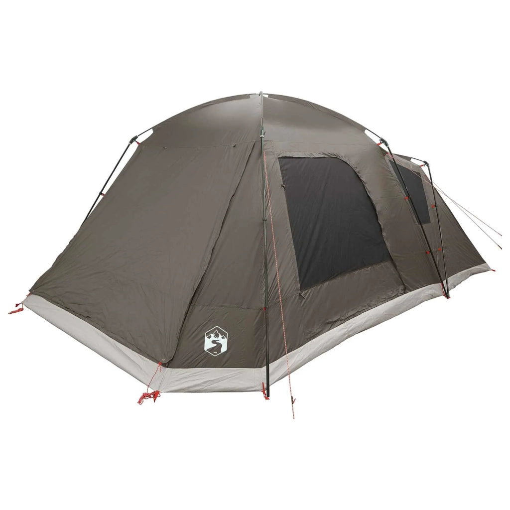 Tenda Capanna Marrone grigio 12-Persone Poliestere e Acciaio 42029009