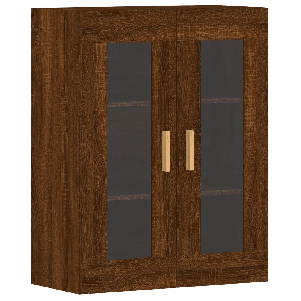Armadietti a Parete 2 pz Rovere Marrone in Legno Multistrato 3197904
