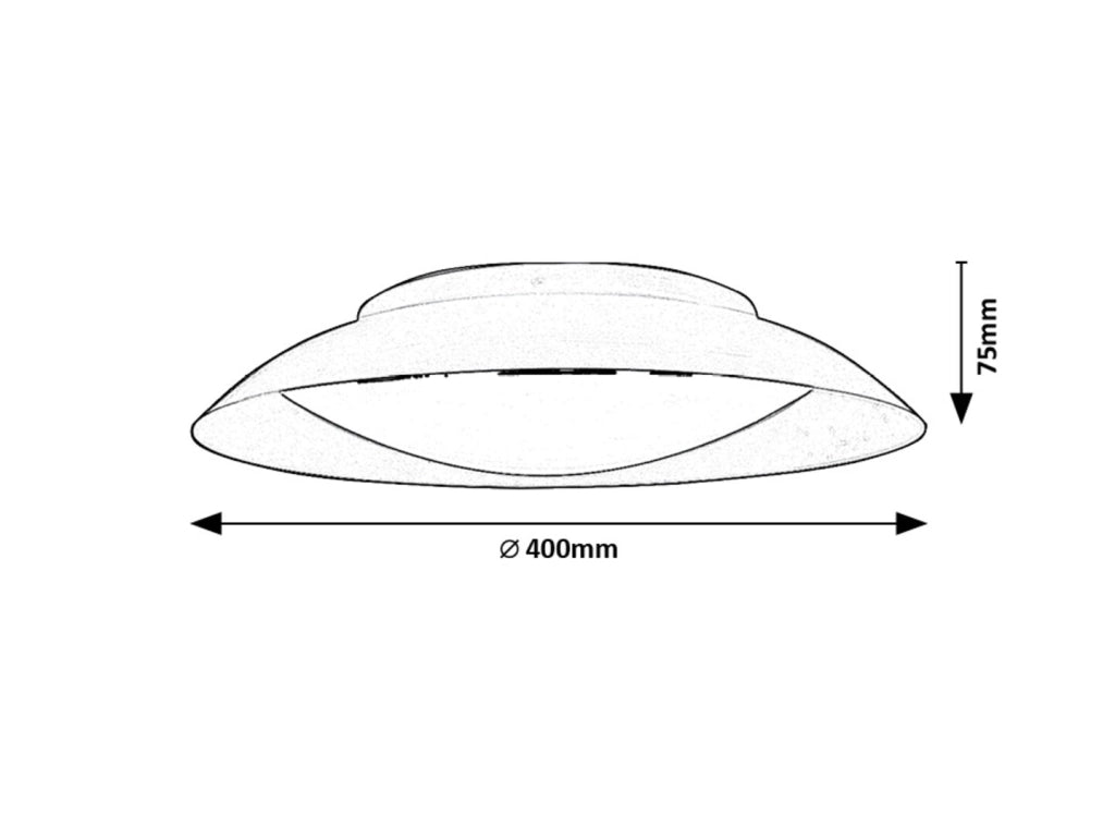 Plafoniera LED moderna nero-oro rotonda Ø40 24W Rabalux Hafsa