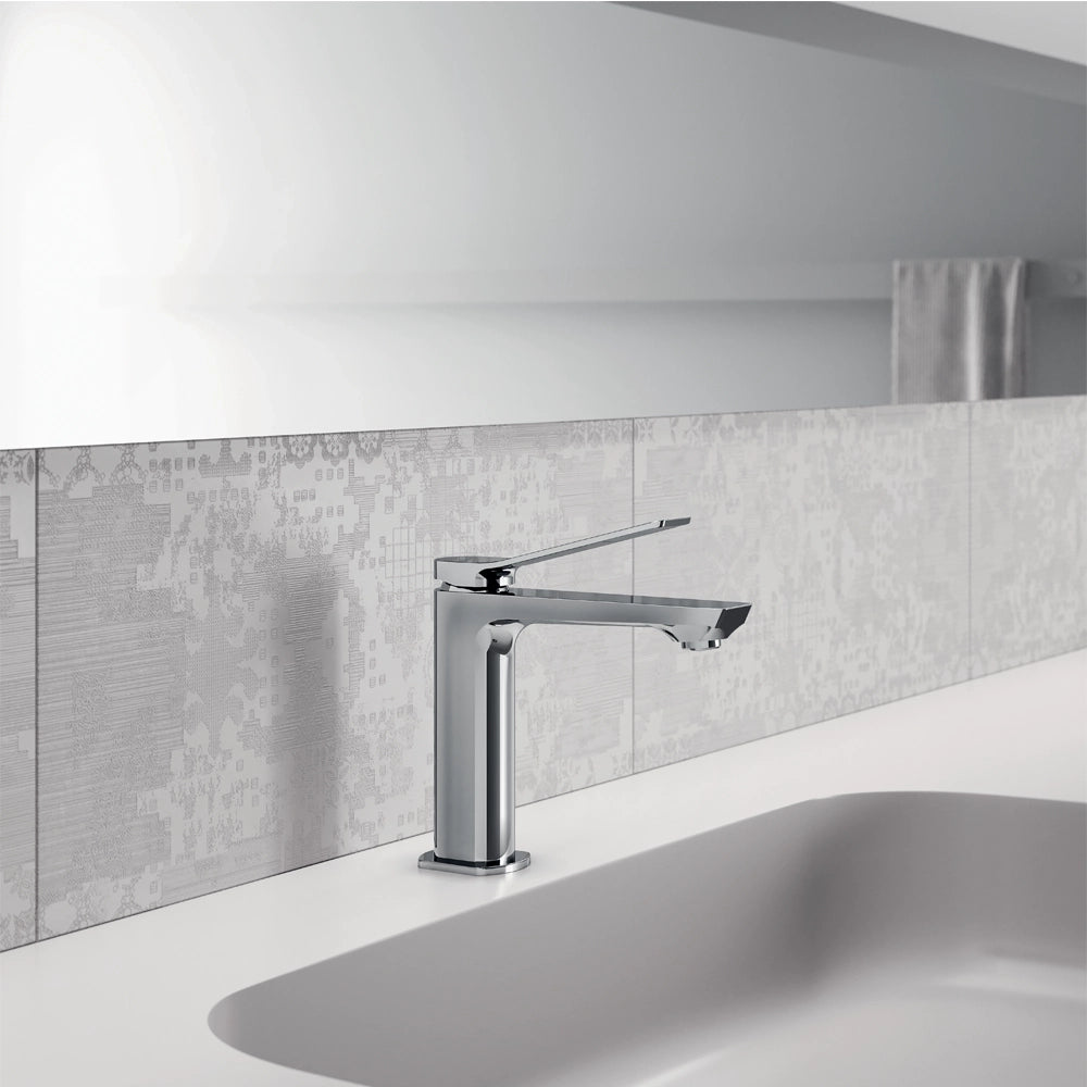 Paffoni set miscelatori lavabo, bidet scarico automatico e incasso doccia 1 via cromato mod. Tilt