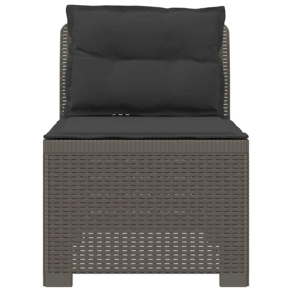 Divano da Giardino a 1 Posto con Cuscini Aspetto Rattan PP 8011809