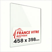 458 x 398 x 4 mm - Vetro per stufa a legna - vetro camino di ricambio - vetro per caminetto resistente al fuoco - France Vitre