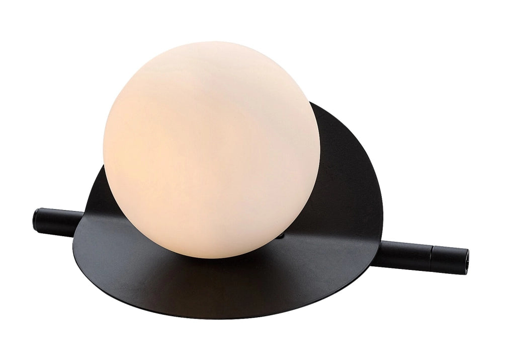 Lampada da tavolo industriale nera sfera bianca G9 Rabalux Jules