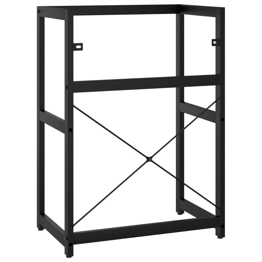 Telaio per lavabo da bagno 59 x 38 x 83 cm ferro nero 02_0006764