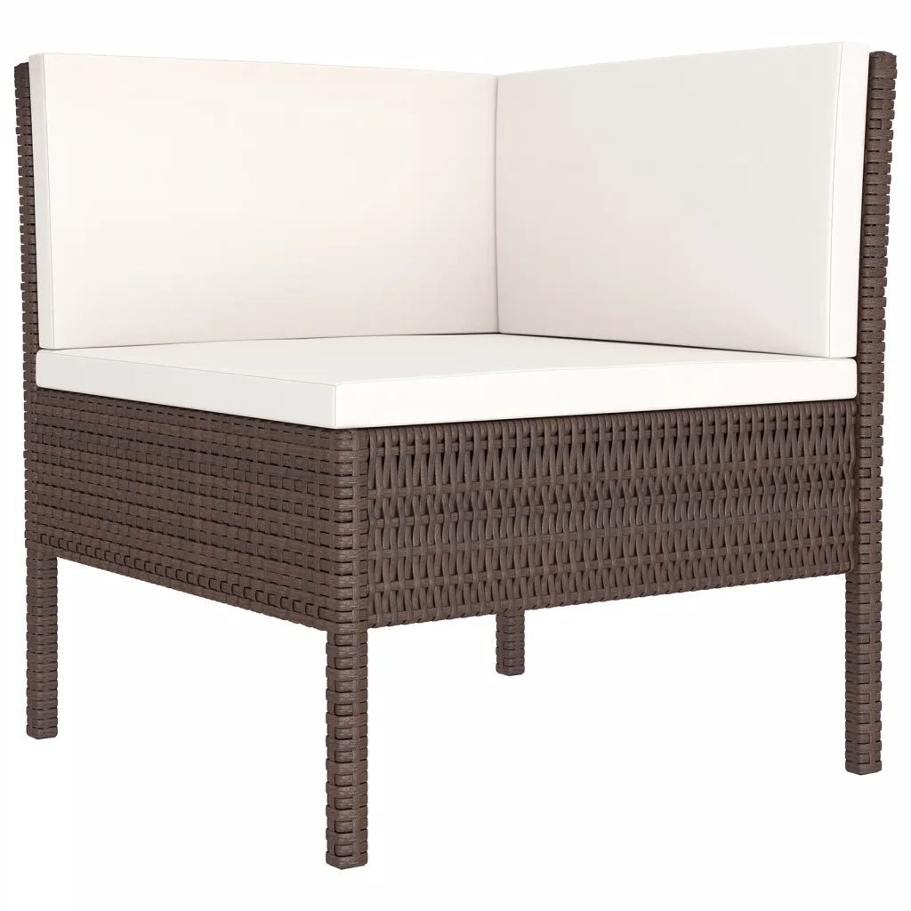Set Divani da Giardino 11 pz con Cuscini in Polyrattan Marrone cod mxl 38511