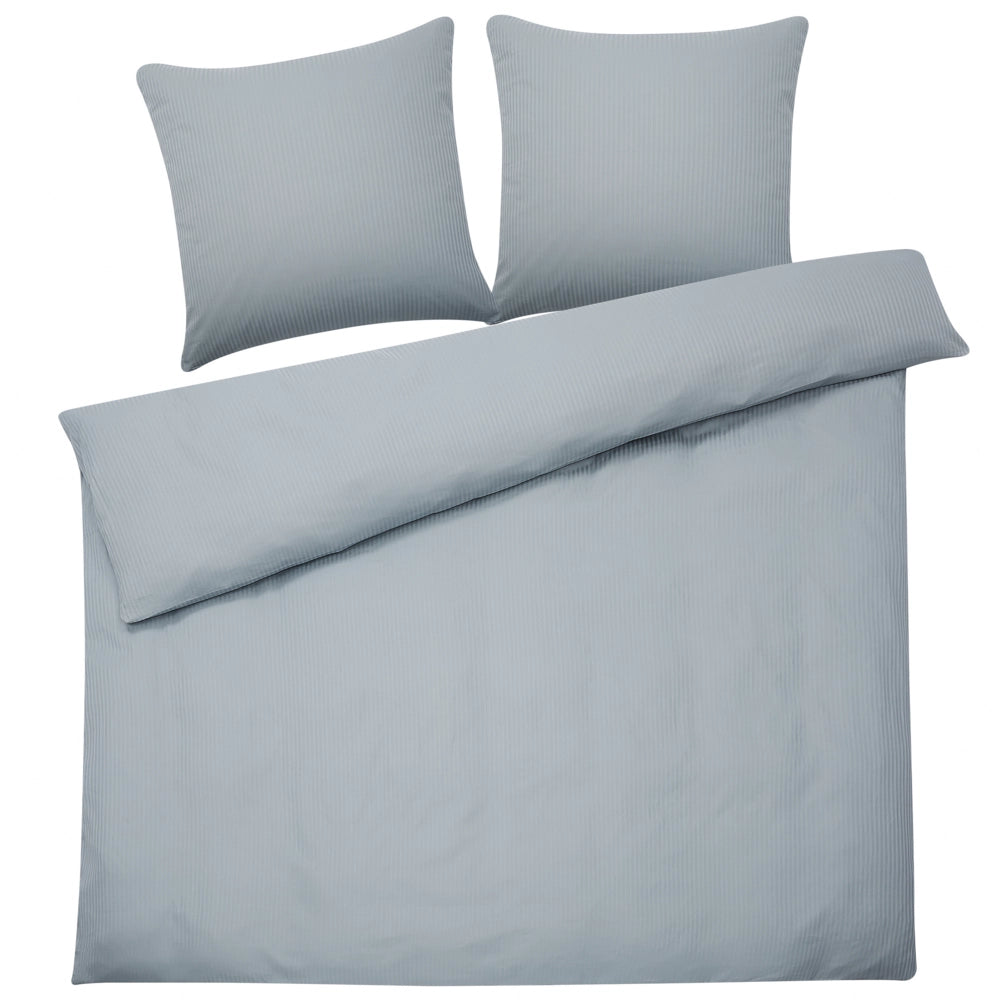 Set di biancheria da letto 240 x 220 cm in cotone a tinta unita grigio camera da letto stile classico