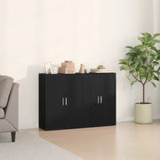 Credenza 2 pz-Set di 2 Buffet-Armadio da cucina Rovere Nero 60 x 31 x 84 cm Legno multistrato 874549