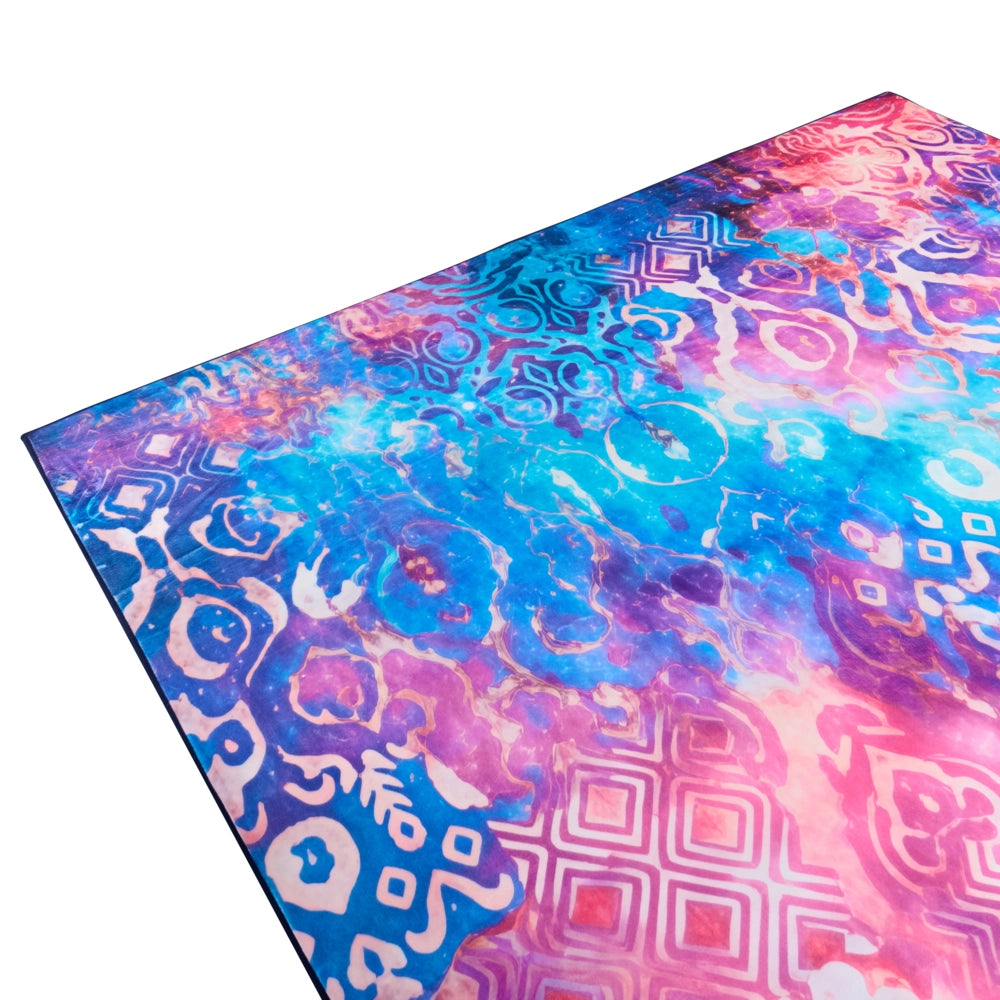 Tappeto multicolore in poliestere 200 x 300cm tessuto a trama piatta stile orientale boho con vivaci motivi stampati