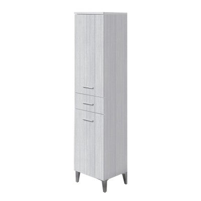 Colonna bagno d'appoggio H 153,5 cm grigio con 2 ante e cassetto Desya