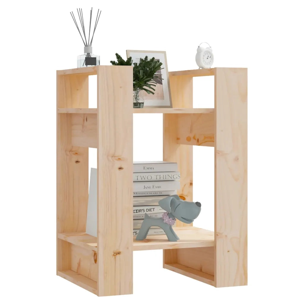 Libreria Divisorio-Scaffale per Libri-Mobile di Stoccaggio 41x35x57 cm in Legno Massello di Pino