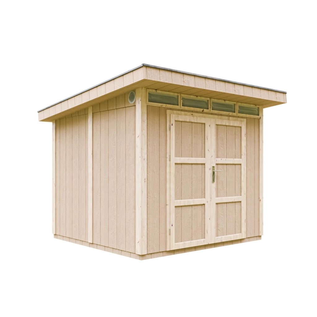 Casetta da Giardino di QUALIT? PREMIUM 5,9m?²-L279xW293cm - TIMBELA M903A-REDWOOD RED