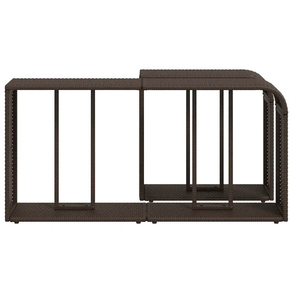 Scaffali Portaoggetti 2 pz Marrone in Polyrattan CFW5922184