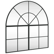 Specchio da Parete | Specchio decorativo Nero 80x80 cm Arco in Ferro