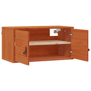 Armadietto a Muro | Mobile a Parete Marrone cerato 80 x 30 x 30 cm Pino massello