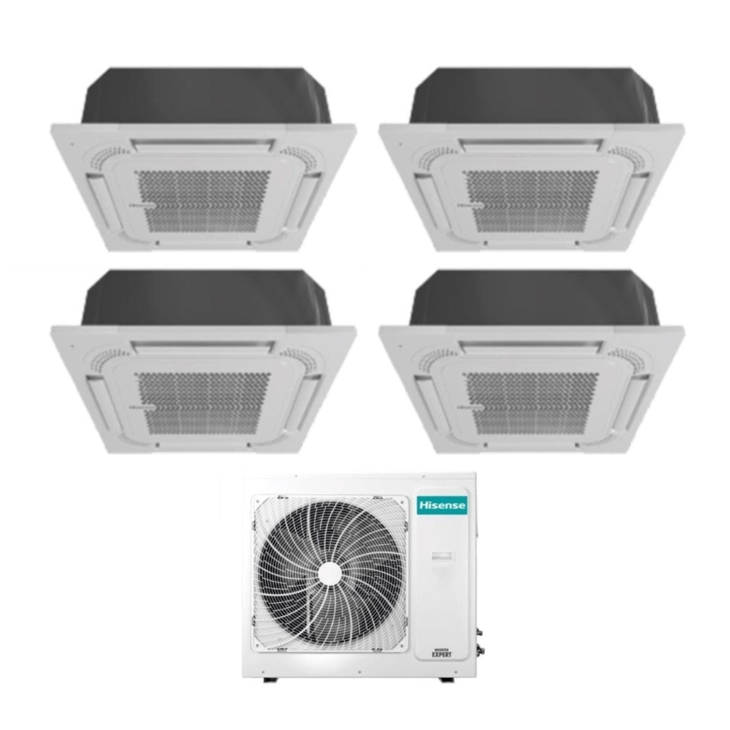 Climatizzatore Condizionatore Hisense Quadri Split a Cassetta 9+9+9+9 con 4AMW105U4RAA R-32 Wi-Fi Optional 9000+9000+9000+9000 con Telecomando e Pannello Incluso - Novità