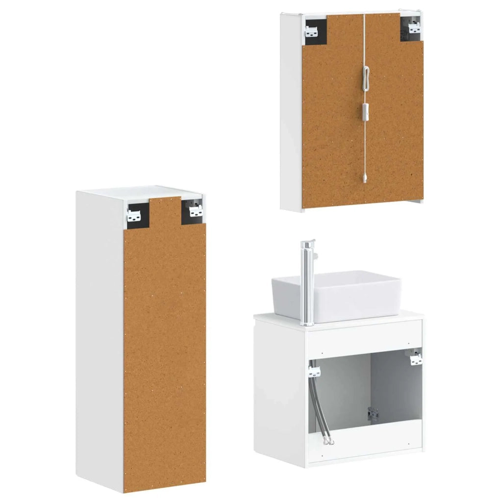 Set di mobili per il bagno 4 pcs Bianco 3407447