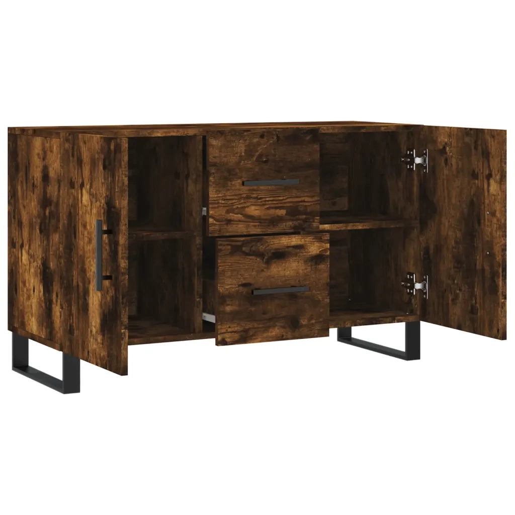 Credenza Rovere Fumo 100x36x60 cm in Legno Multistrato 828201
