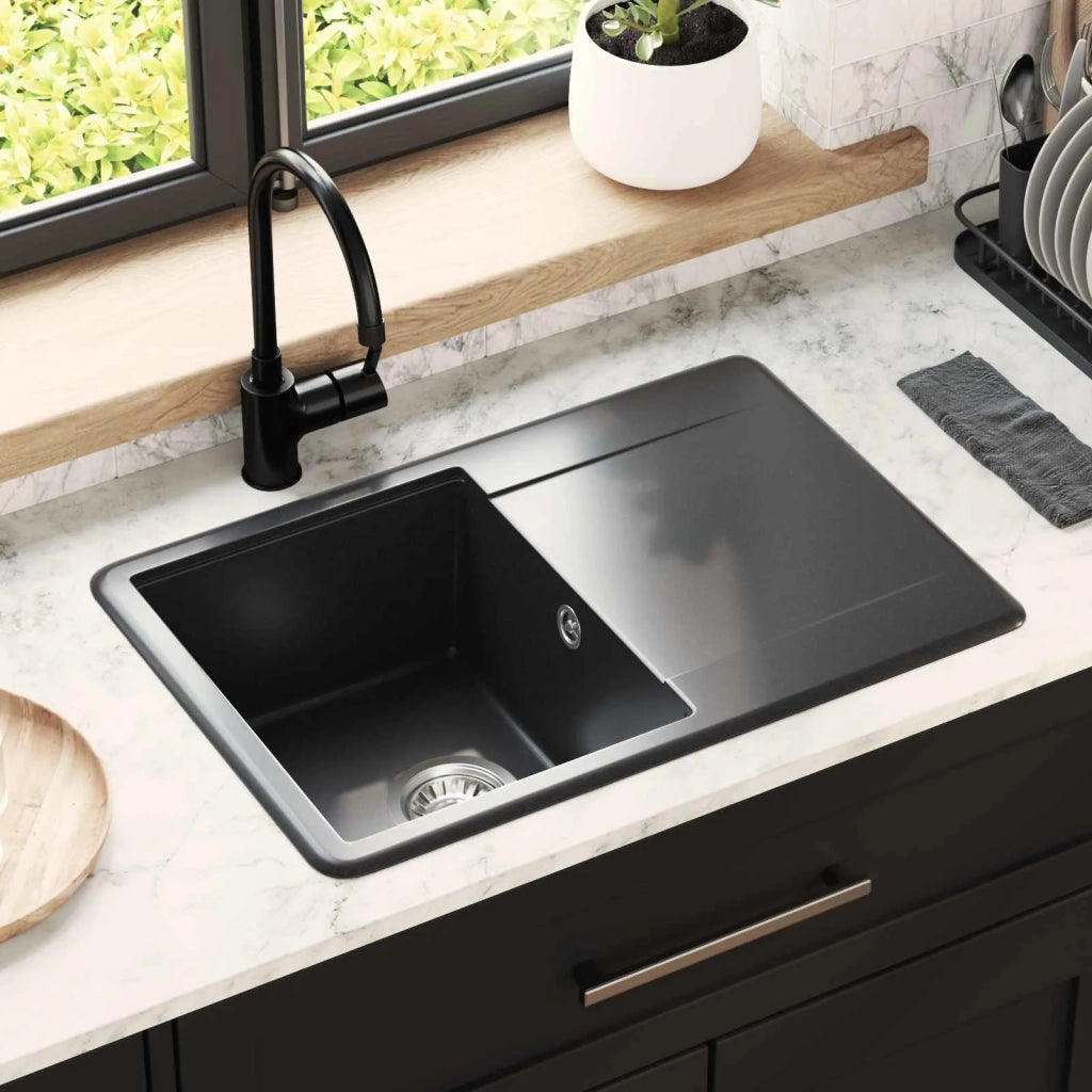 Lavello Nero 670 x 460 mm Granito CFW6688309