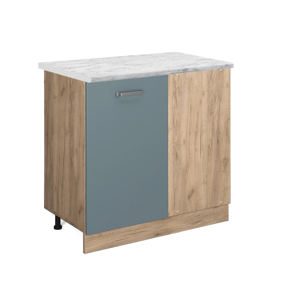 Vicco Mobile ad angolo cucina Grigio-blu 86 cm PL Marmo