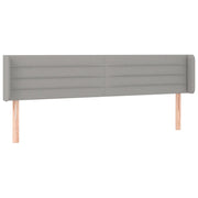 Testiera | Testata ad Orecchio Grigio Chiaro 203x16x78/88 cm in Tessuto