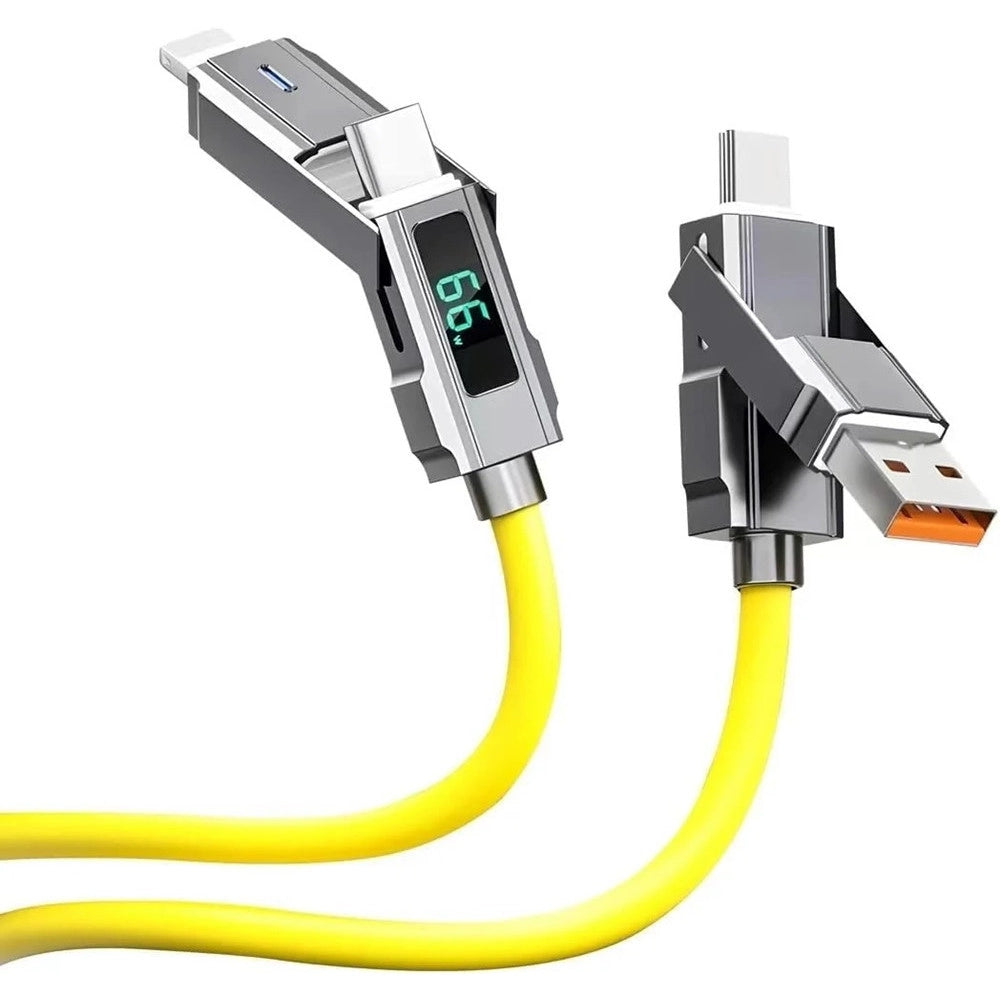 Trade Shop - Cavo Di Ricarica Dati Con Display Led 100w Da Type-c/usb A Type-c/lightning 1mt Q-sj534 -