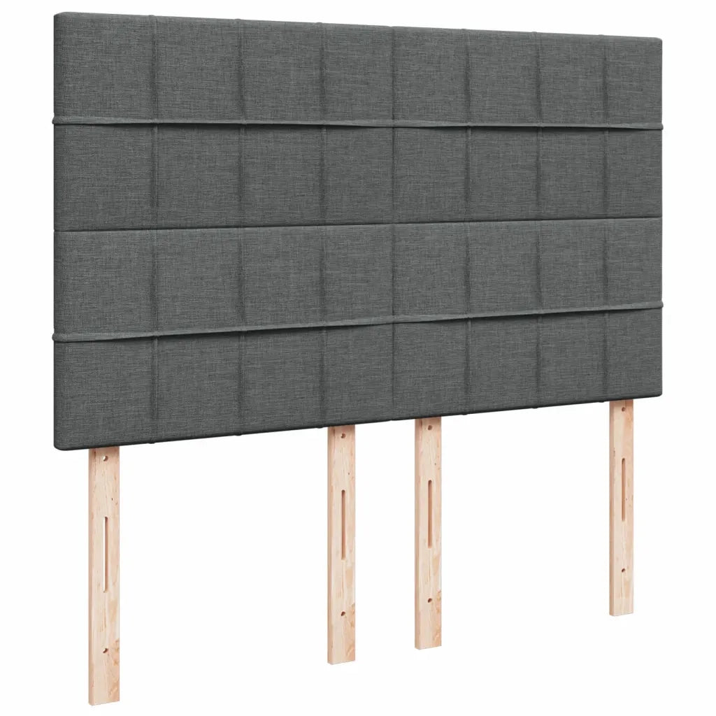 Giroletto a Molle con Materasso Grigio Scuro 160x200 cm Tessuto 3290540