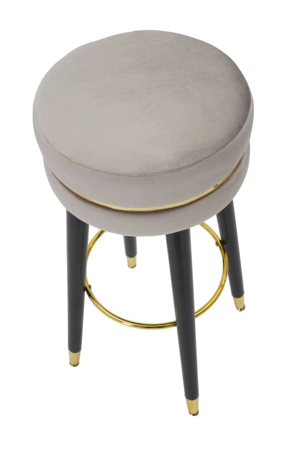 SGABELLO BAR PARIS GRIGIO/GOLD CM � 35X74