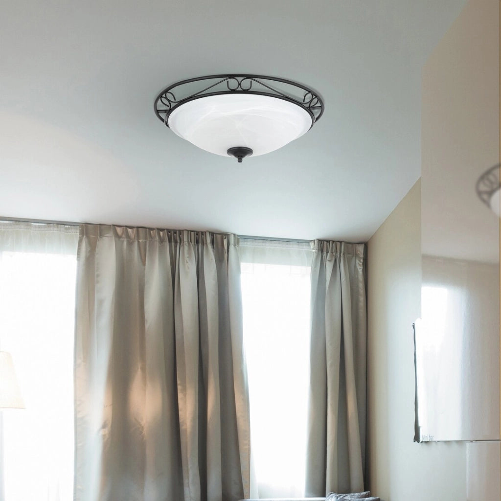 Plafoniera Rabalux Athen 3723 47cm 3xE27 nera vetro
